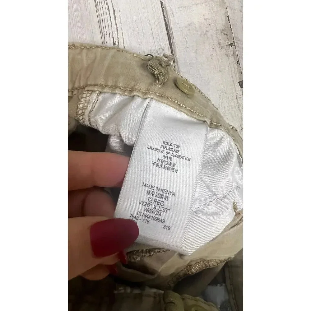Levi's 511 Slim‎ Khaki Tan Pants Youth Kids Size 12 Adjustable Waistband